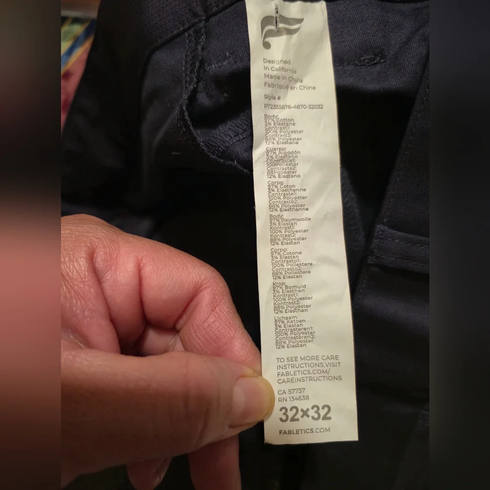 Fabletics Men's Navy Dress‎ Pants